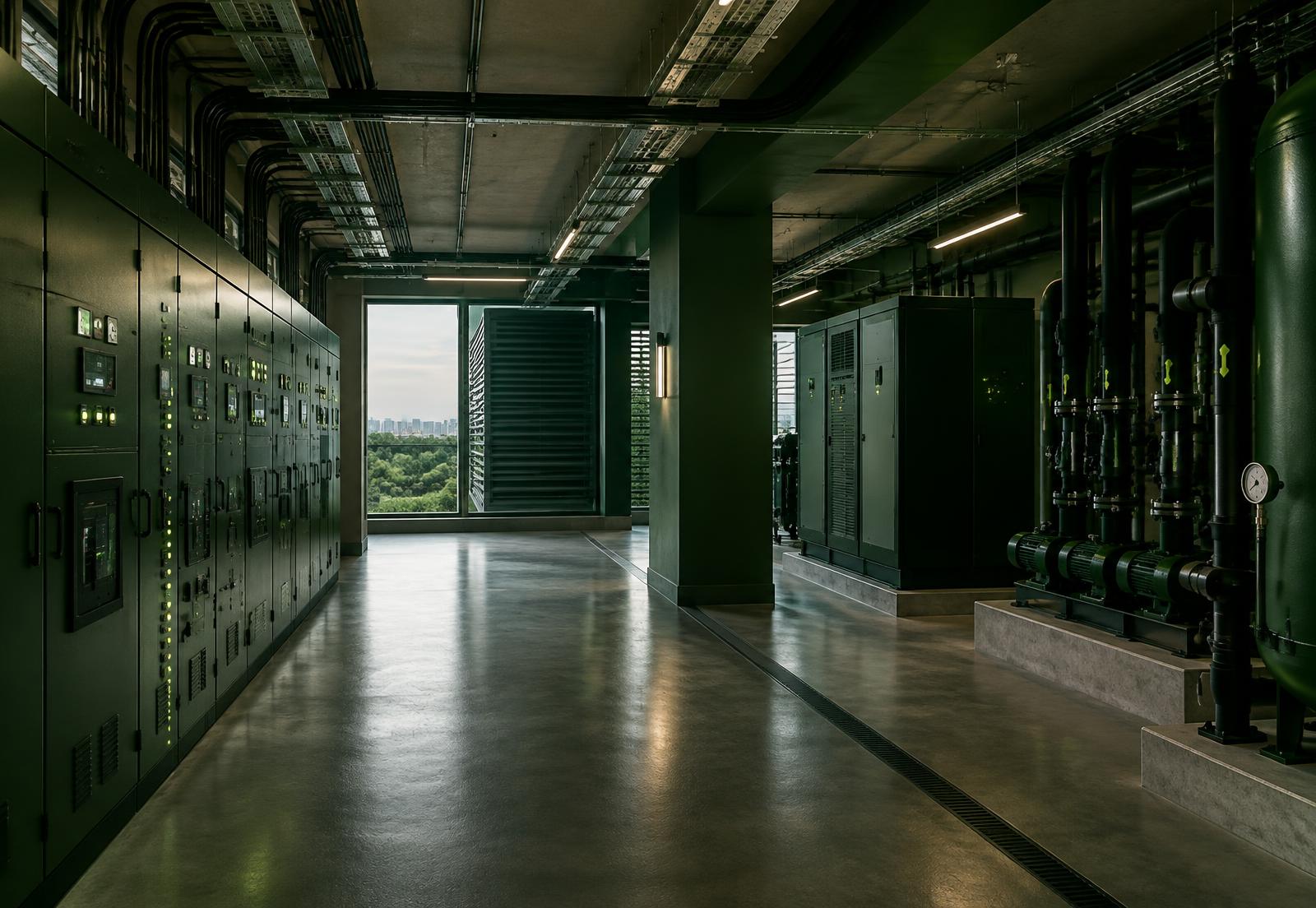 Integrated building services and operational control equipment